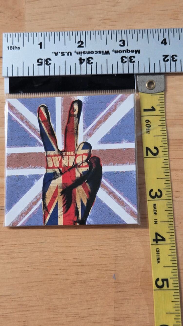 The Who Union Jack Logo Official Licensed Rock Band Magnet UK Mod Collectible